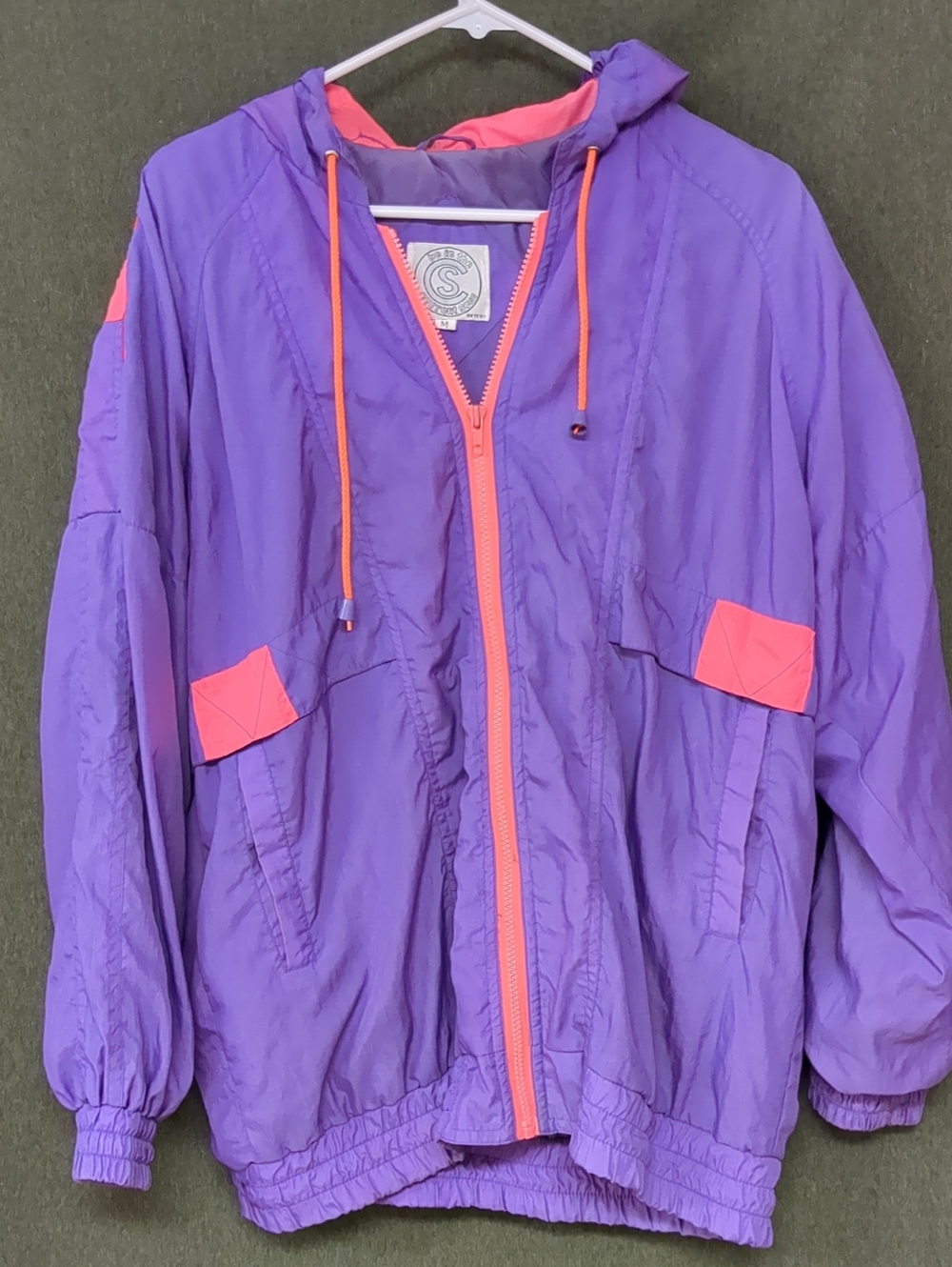 Vintage Sergio Tacchini Purple & Pink Nylon Windbreaker Size Medium